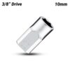 Milwaukee 45349080 3/8-- Drive 10mm Metric 6-Point Standard Socket